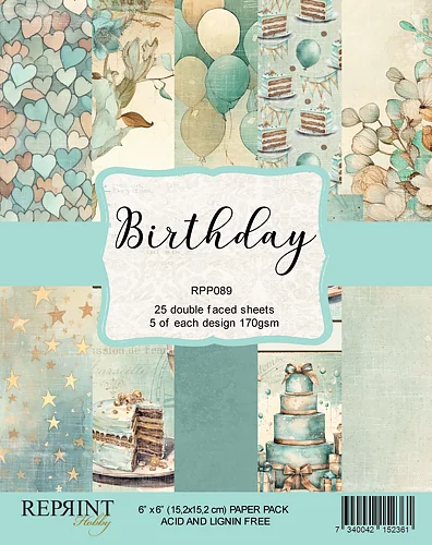 R - Birthday Collection Paperpack - 6x6