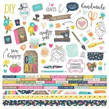 SS - Combo Cardstock stickers - Crafty Girl