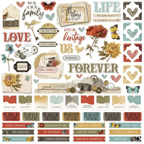 SS - Cardstock stickers, Vintage Ancestry