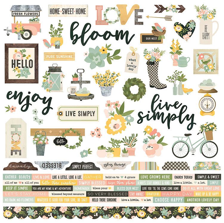 SS - Cardstock Stickers, Spring Farmhouse