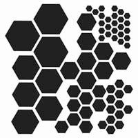 TCW - Templates 15 x 15, Hexagons