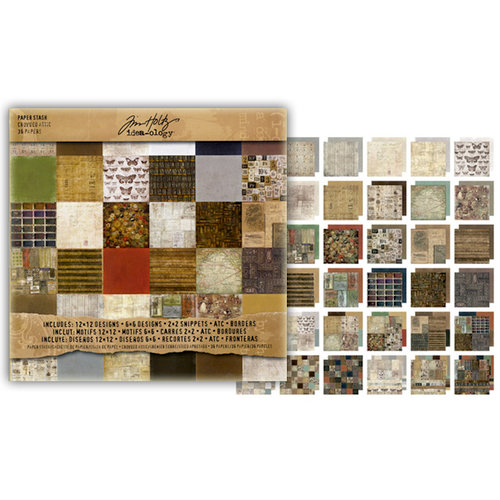TH - Idea-ology Collection - 12 x 12 Paper Stash - Crowoed Attic