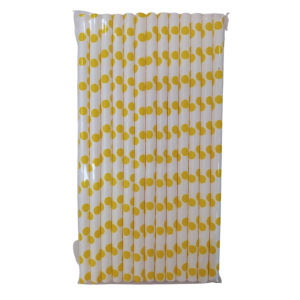 Sugrör - Gula Prickar