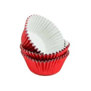 Minimuffinsformar - Röd Folie