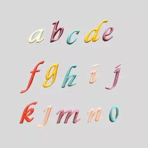 Utstickare - Kursiv Alfabet