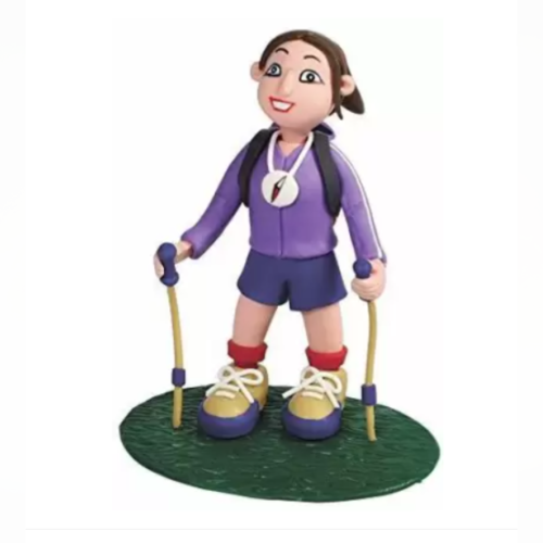 Claydough Caketopper - Hiker Lady