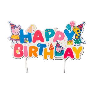 Cake Topper - Peppa Pig Happy Birthday