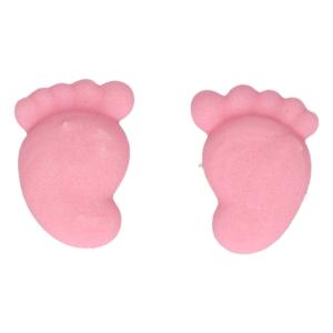 Sockerdekorationer - Babyfötter Rosa