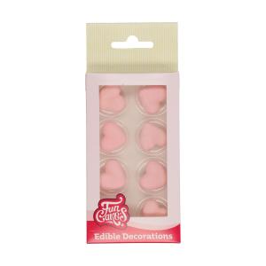 Sockerdekorationer - Rosa Hjärtan