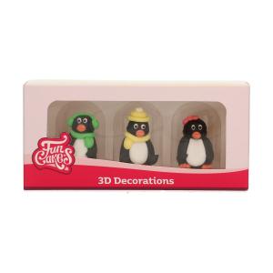 Sockerdekorationer 3D - Pingviner