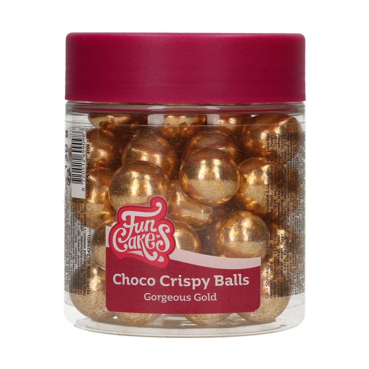 Choco Crispy Balls - Metallic Gold
