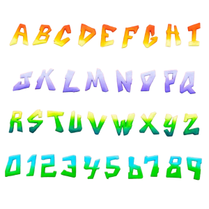 FMM Utstickare - Alfabet & Nummer Graffitti