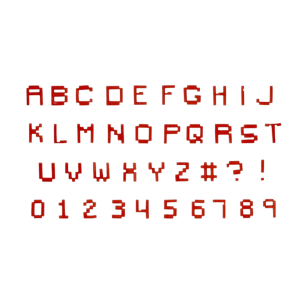 Utstickare - Pixel Alfabet & Siffror