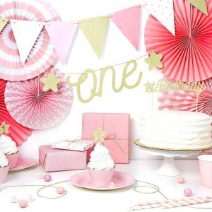 Vimpel - Rosa & Guld