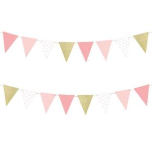 Vimpel - Rosa & Guld