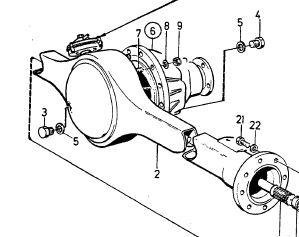 Front axle casing