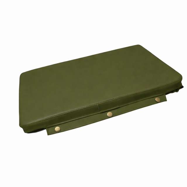 Sewn back cushion for bench