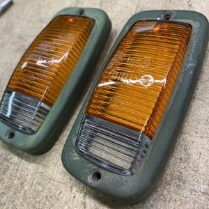 2 st blinkerglas med ram och gummipackning