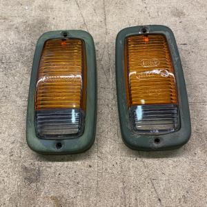 2 st blinkerglas med ram och gummipackning