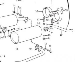 Avgaspackning