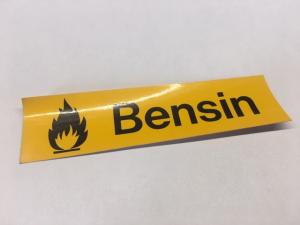 Sticker Bensin 30x115mm