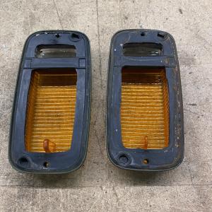 2 st blinkerglas med ram och gummipackning