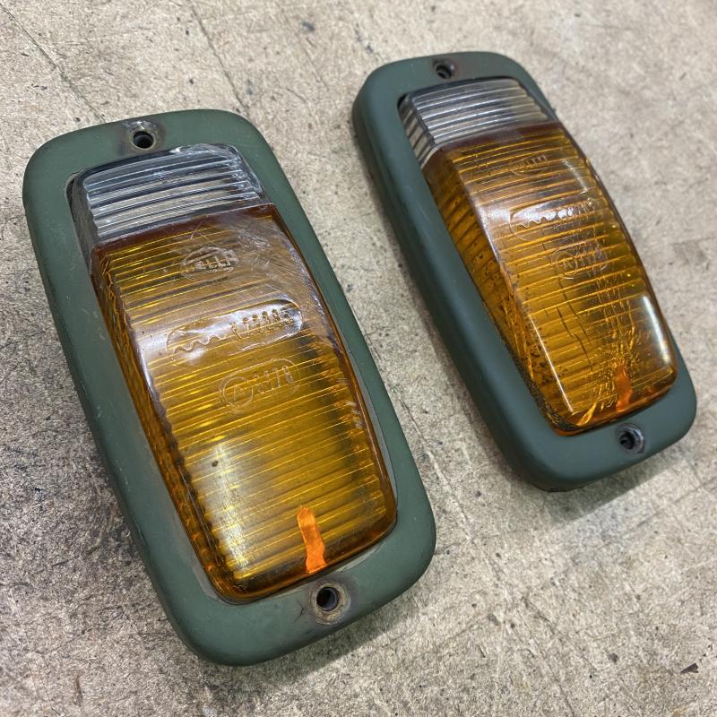 2 st blinkerglas med ram och gummipackning