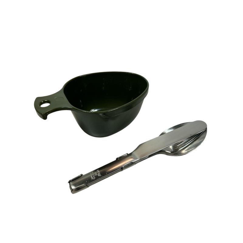 Cup and cutlery