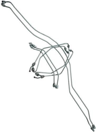 Brake pipe set front axle TGB 11/13/20 (8 pieces)