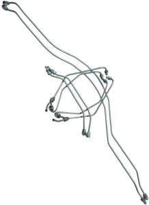 Brake pipe set front axle TGB 11/13/20 (8 pieces)