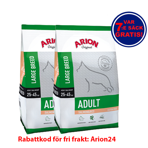 Adult Large Salomon & Rice Arion 12Kg 2-pack