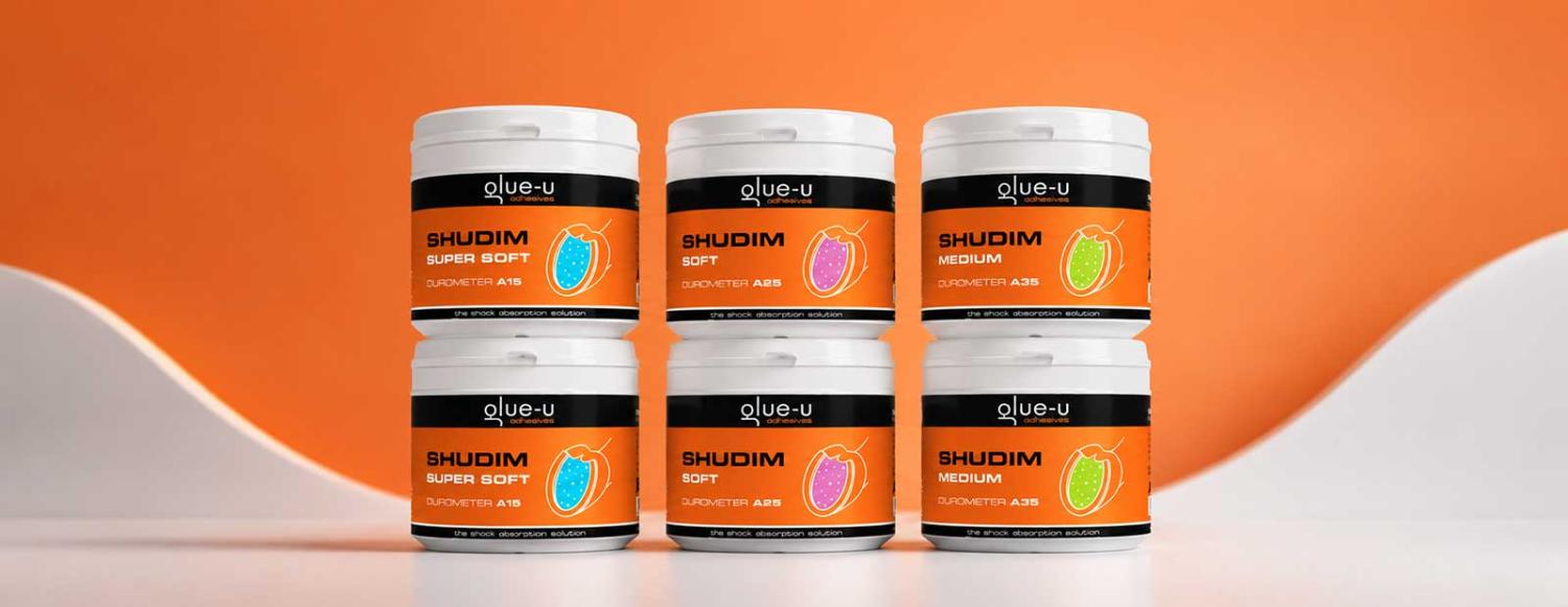 Glue-U Shudim hovmaterial i tre hårdheter – Super Soft, Soft och Medium