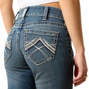 ARIAT Mid Rise Strech Whipstitch Boot Cut Jeans