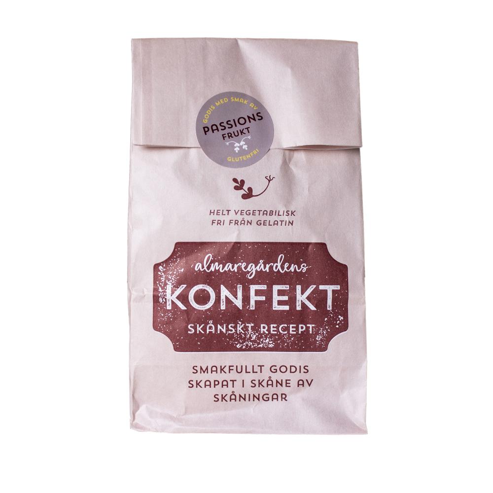 Almaregårdens Passionsfrukt konfekt, Glutenfri och Vegansk