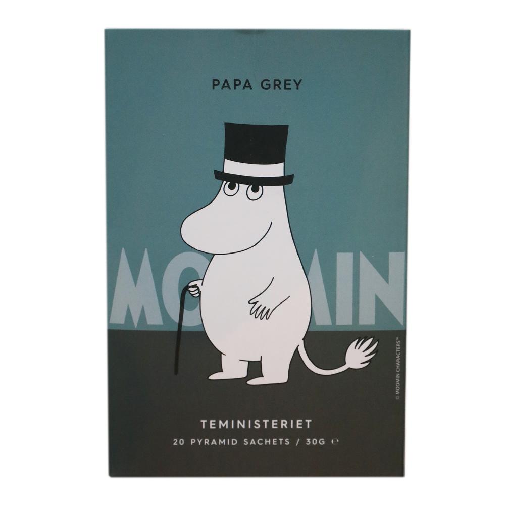Moomin, Pyramidpåsar Papa Grey, 20 st, Svart te