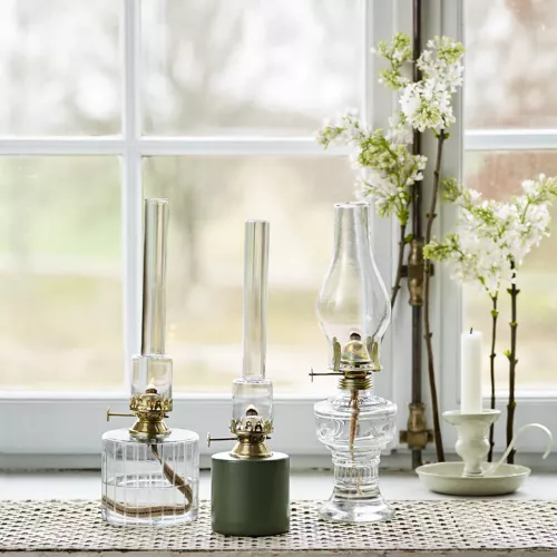 Fotogenlampa Rak Grön Stor