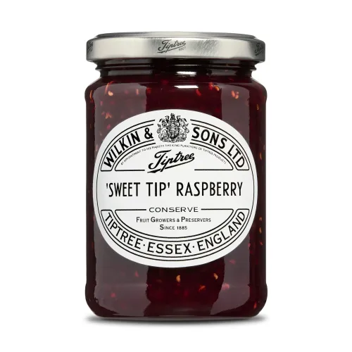 Hallonmarmelad i glasburk från Tiptree