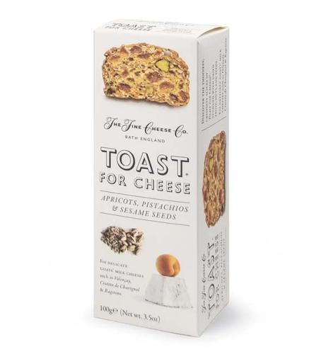 Toast for Cheese Apricots Pistachios and Sesame Seeds