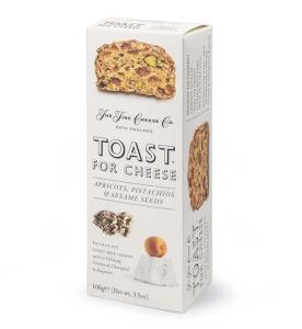 Toast for Cheese Apricots Pistachios and Sesame Seeds