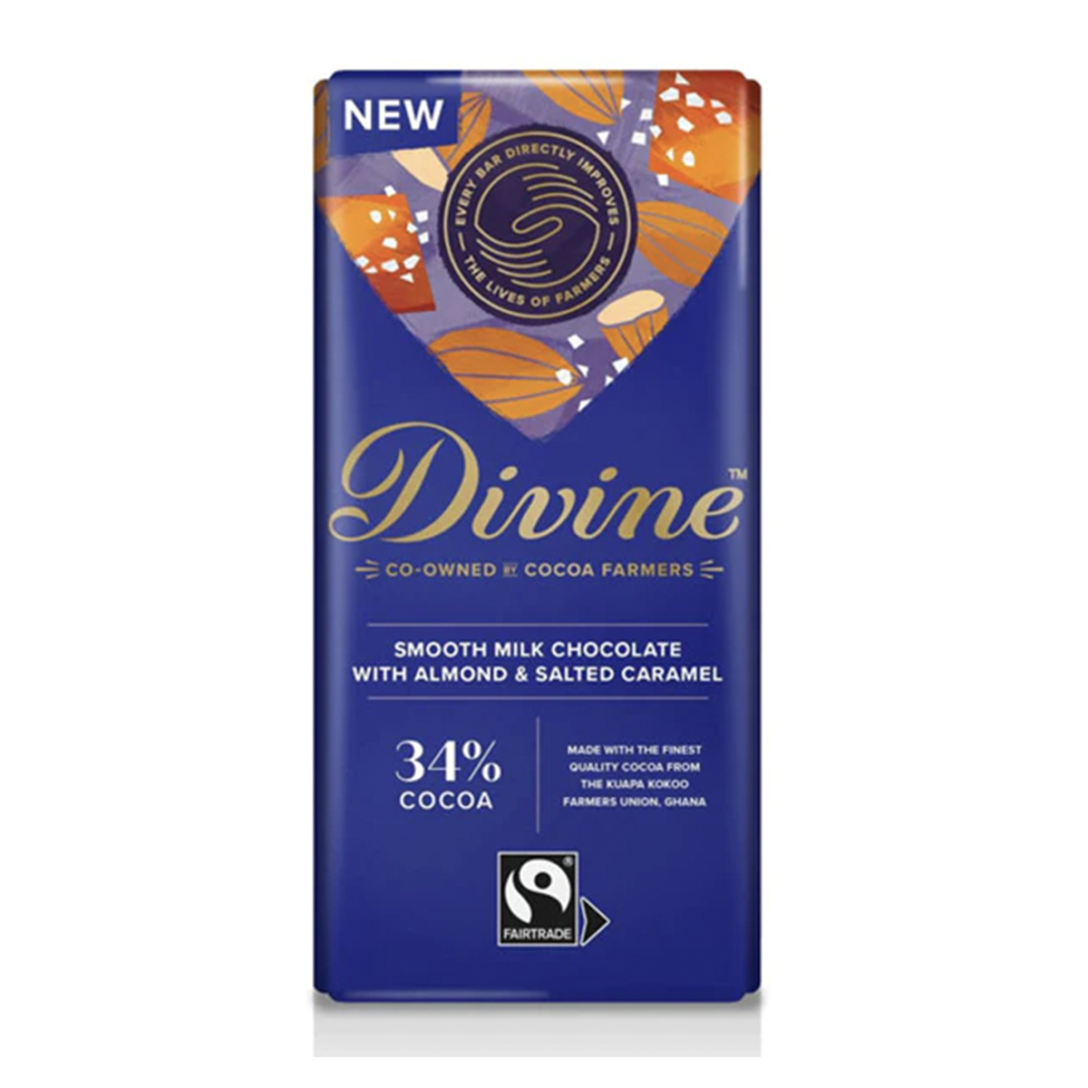 Divine Mjölkchoklad med Salted Caramel 38% 90g