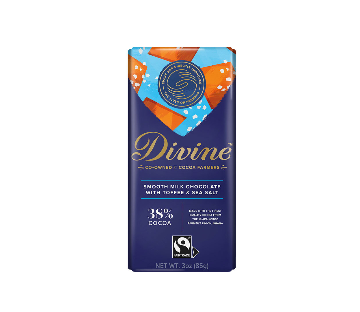 Divine Mjölkchoklad med Toffee & Seasalt 38% 90g