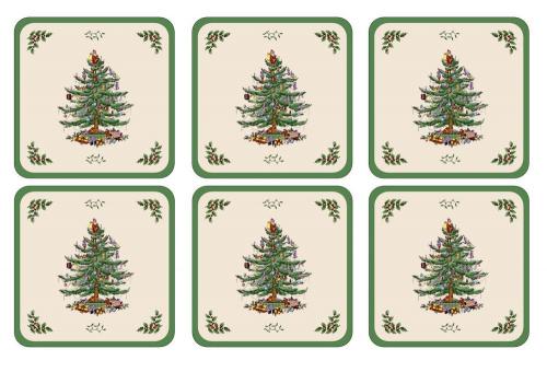 Spode Underlägg Små Christmas Tree