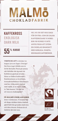 Malmö Chokladfabrik Kaffekross 55% EKO fairtrade