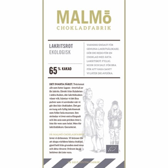 Malmö Chokladfabrik Lakritsrot 65% EKO
