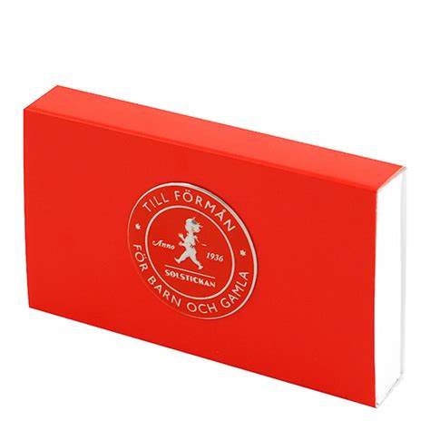 Solstickan Tändsticksask Röd