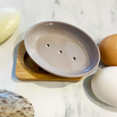 Tvålfat Oval Porslin Betong