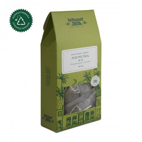 Ekologisk Grön Sencha 16 pack Tepåsar