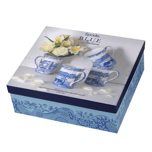 Spode Blue Italian Mugg Limited Ed 4 pack 0,34l