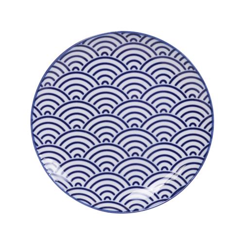 Tokyo Design Studio Nippon Blue Tallrik Wave 16 cm