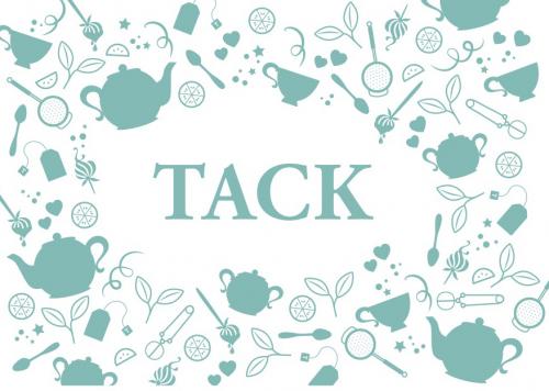 Tehuset Javas Vykort Tack Turkos / Vit